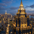 Manhattan Navy & Gold Deco