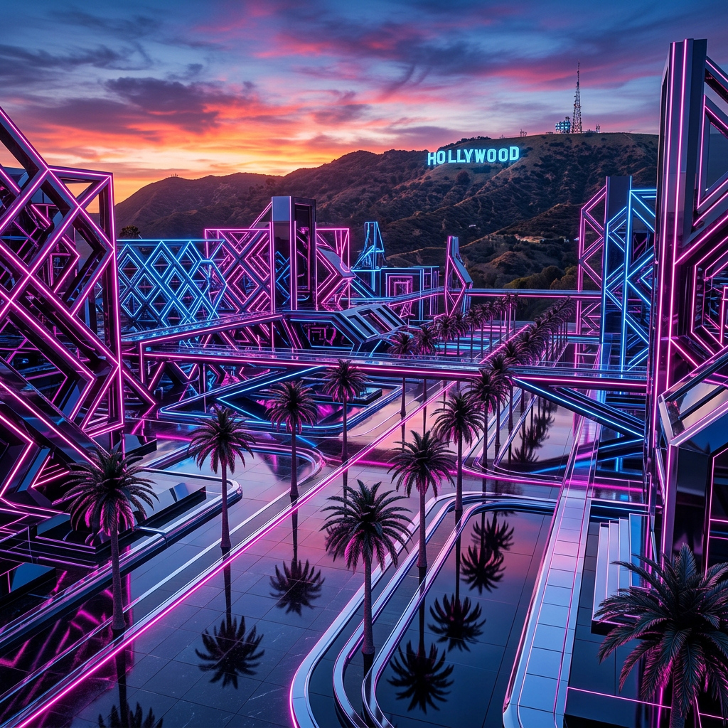 LA Cyber-Sunset Obsidian