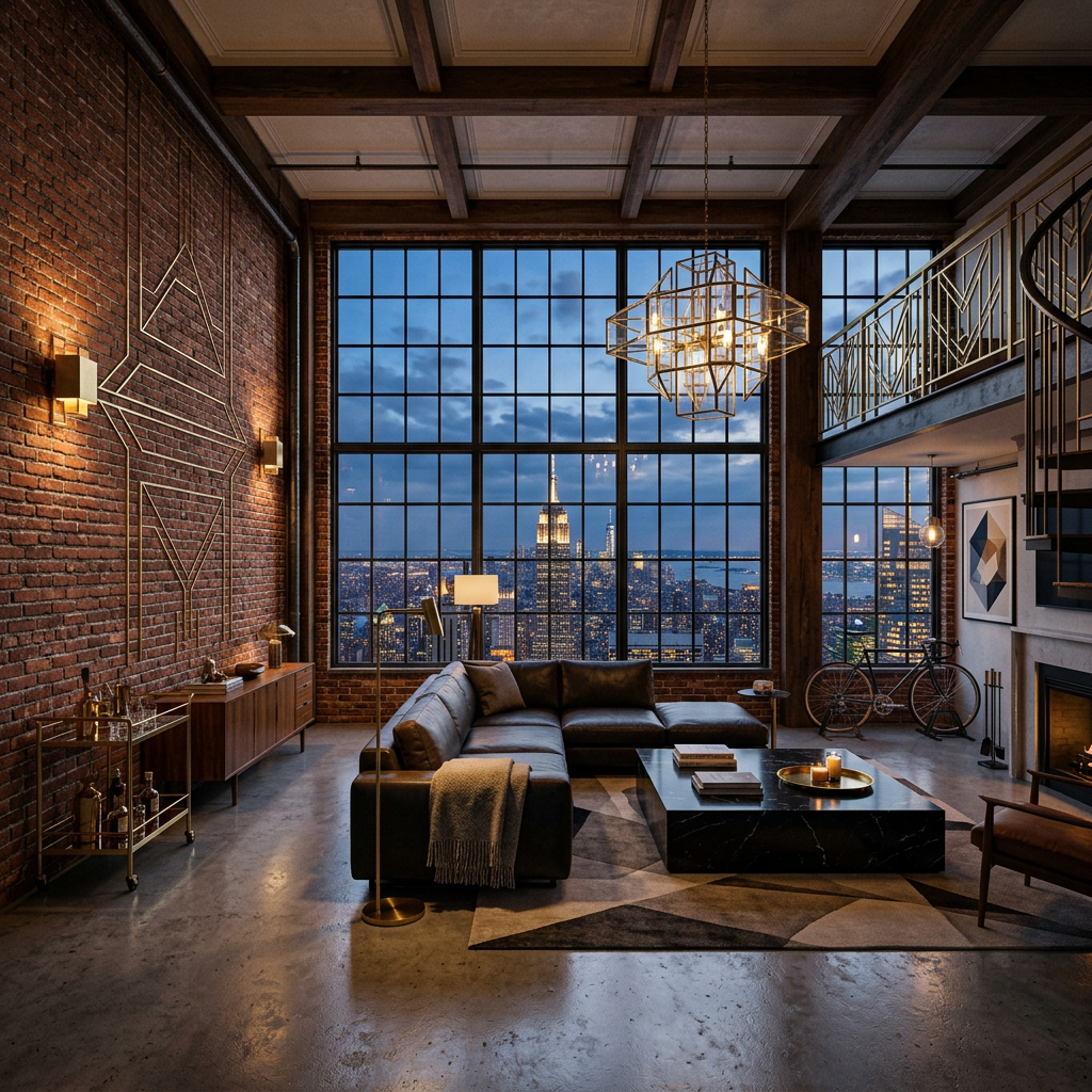 Industrial Brass NYC Loft